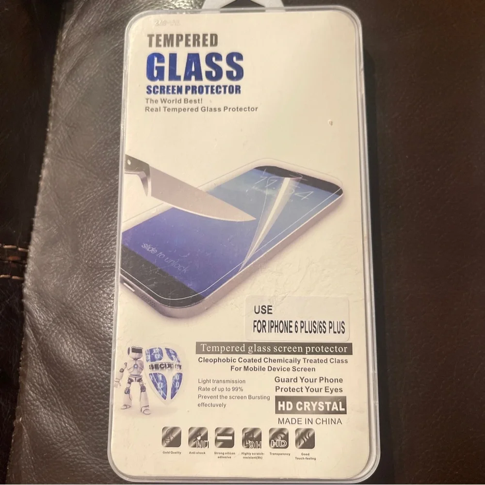 2~iPhone 6 Plus & 6SPlus , Clear Tempered Glass Screen Protector