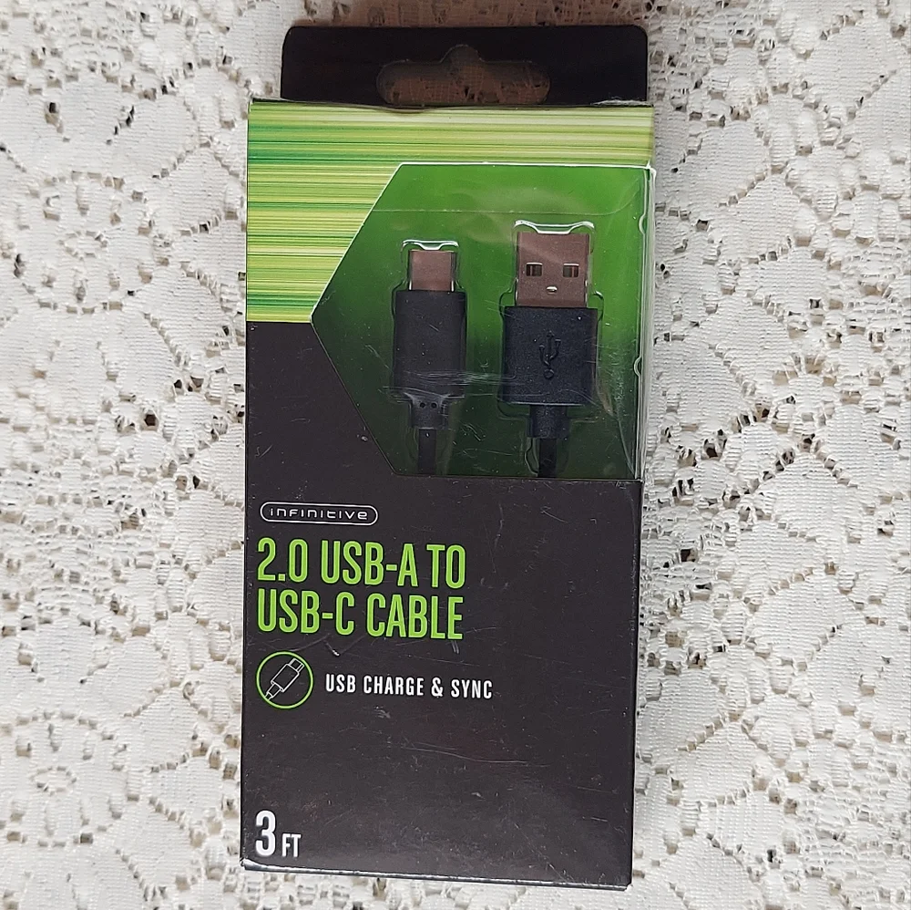 2.0 USB-A to USB-C Cable 3 Feet New, Unused