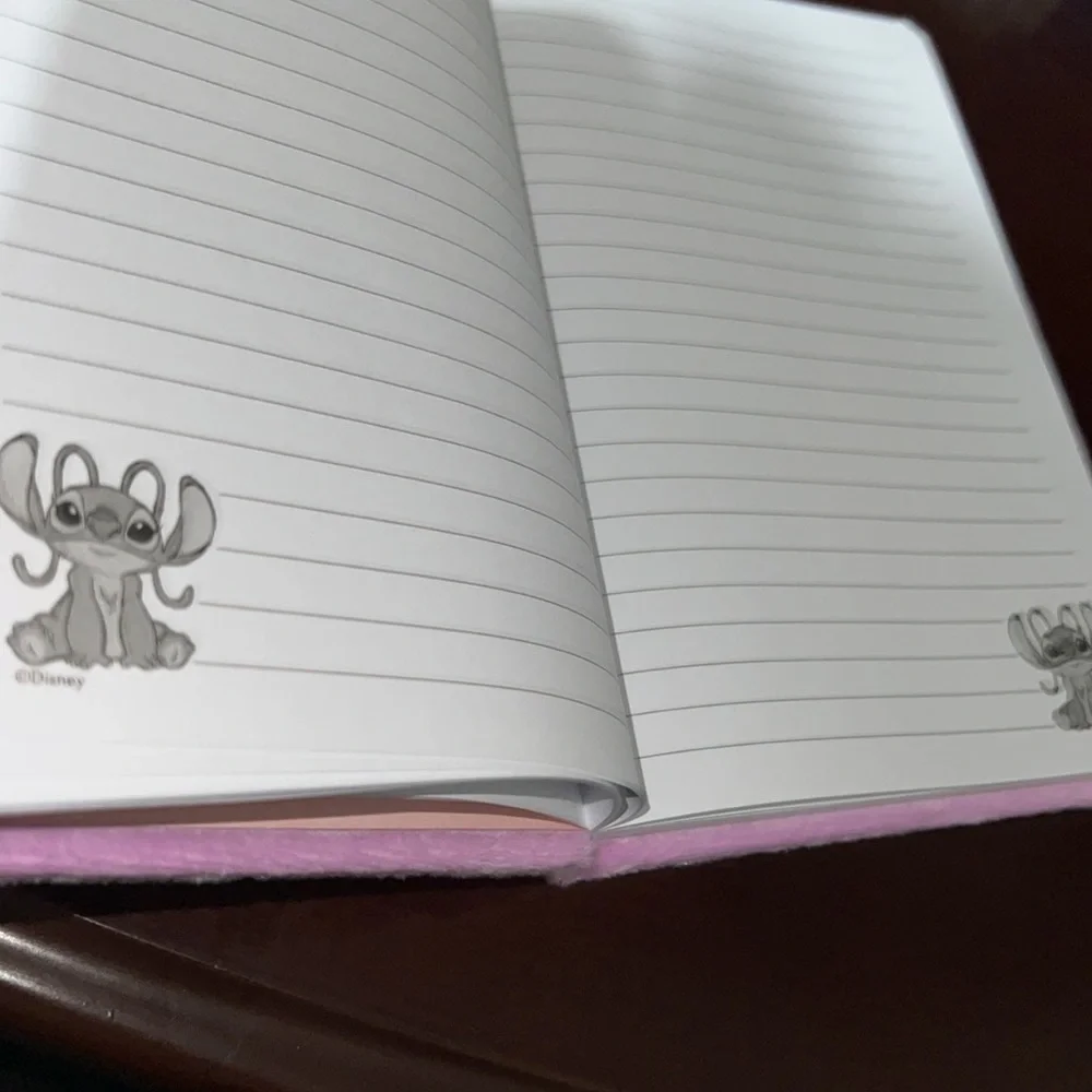 Angel notebook pink Disney stitch angel notebook new soft pink cute soft