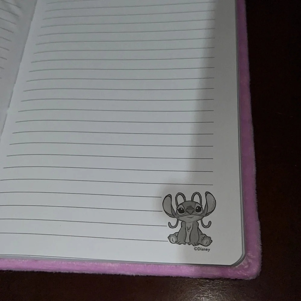 Angel notebook pink Disney stitch angel notebook new soft pink cute soft
