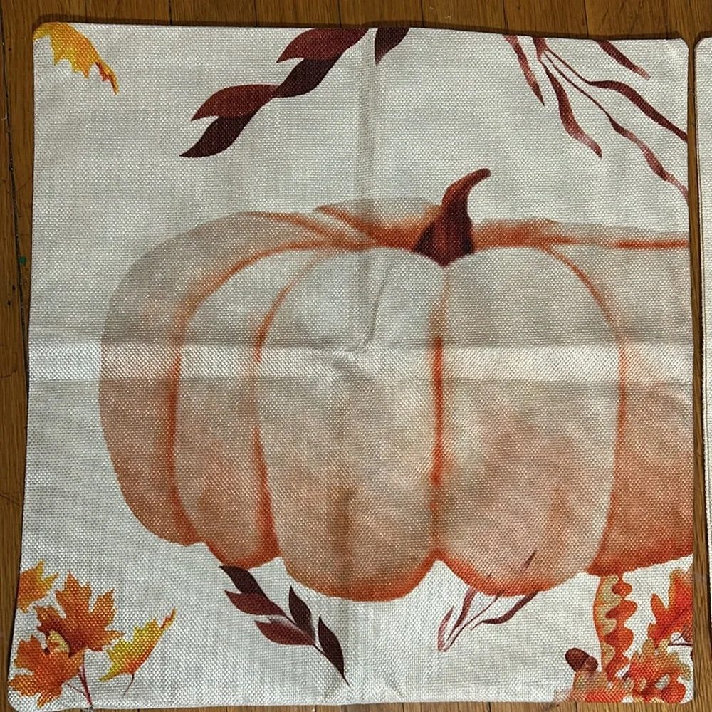 Pumpkin fall leaves pillow cover pumpkin fall