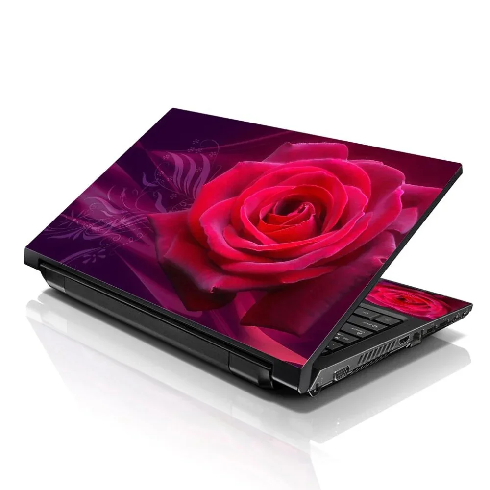 LSS 15.6 & 17.3 Inches Laptop Notebook Skin Sticker Decal - Pink Rose Floral