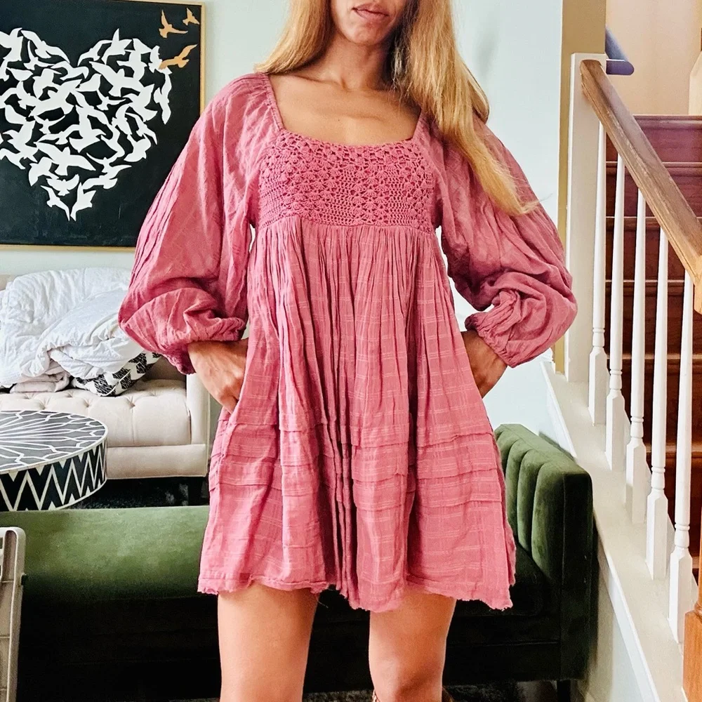 Free People dried current Ari Mini Dress