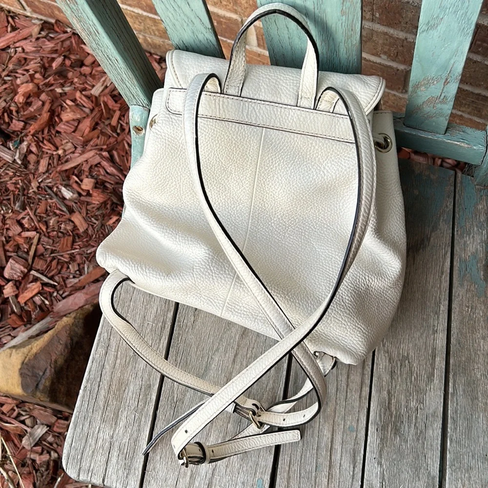 Kate Spade Cream Backpack with Drawstring Closure