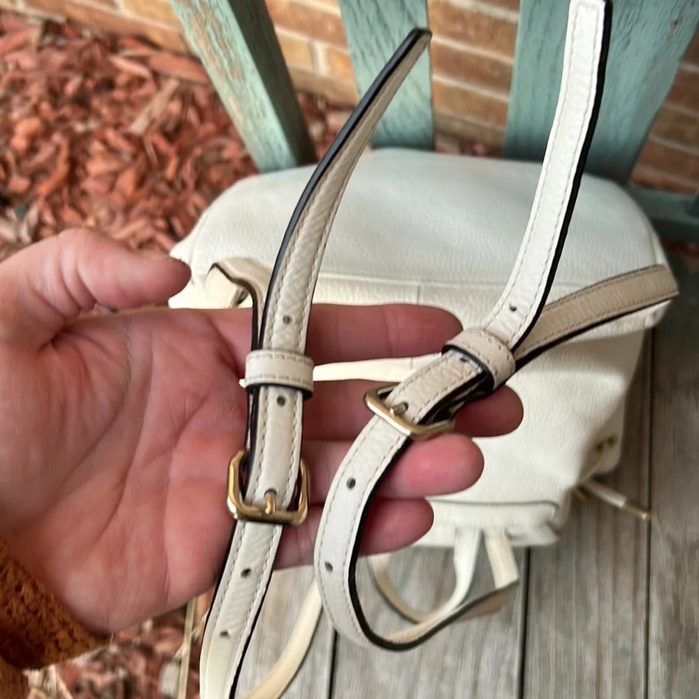 Kate Spade Cream Backpack with Drawstring Closure