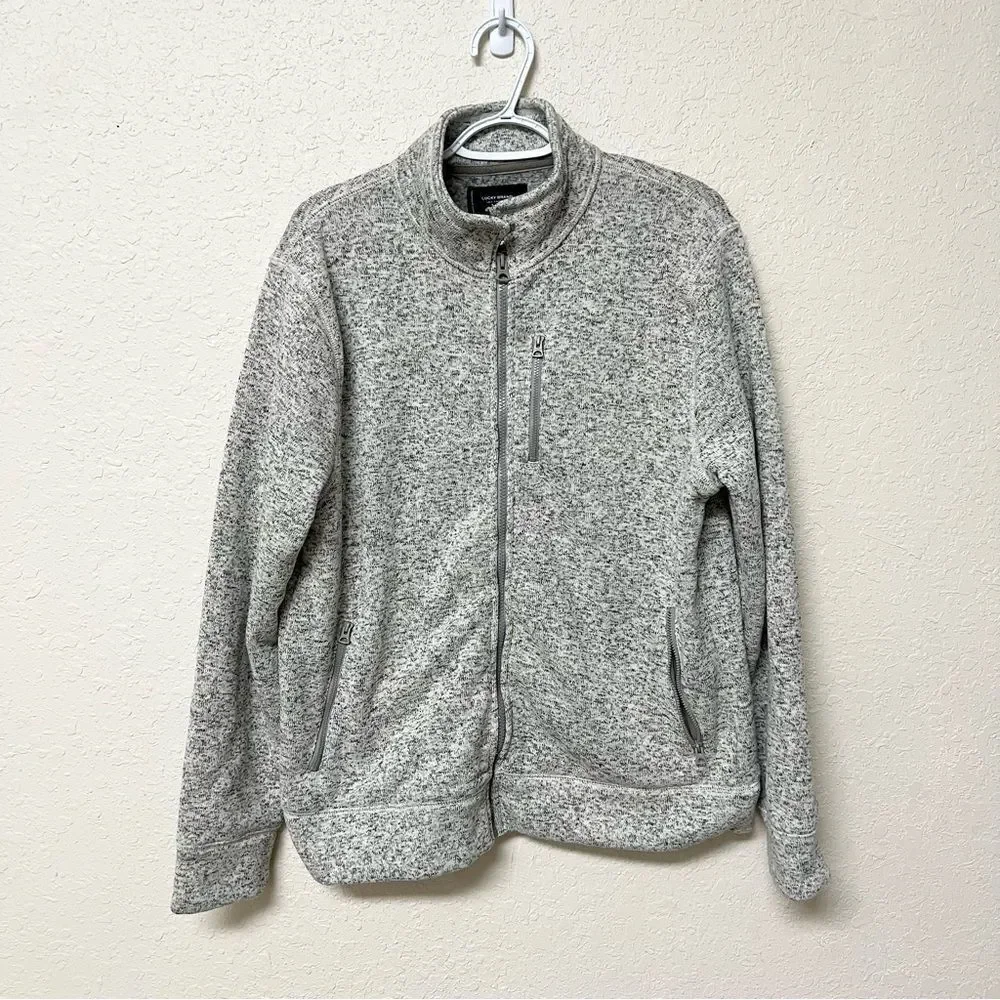 Lucky Brand Mens Los Feliz Half-Zip Mock Neck Sweater Zip Size L