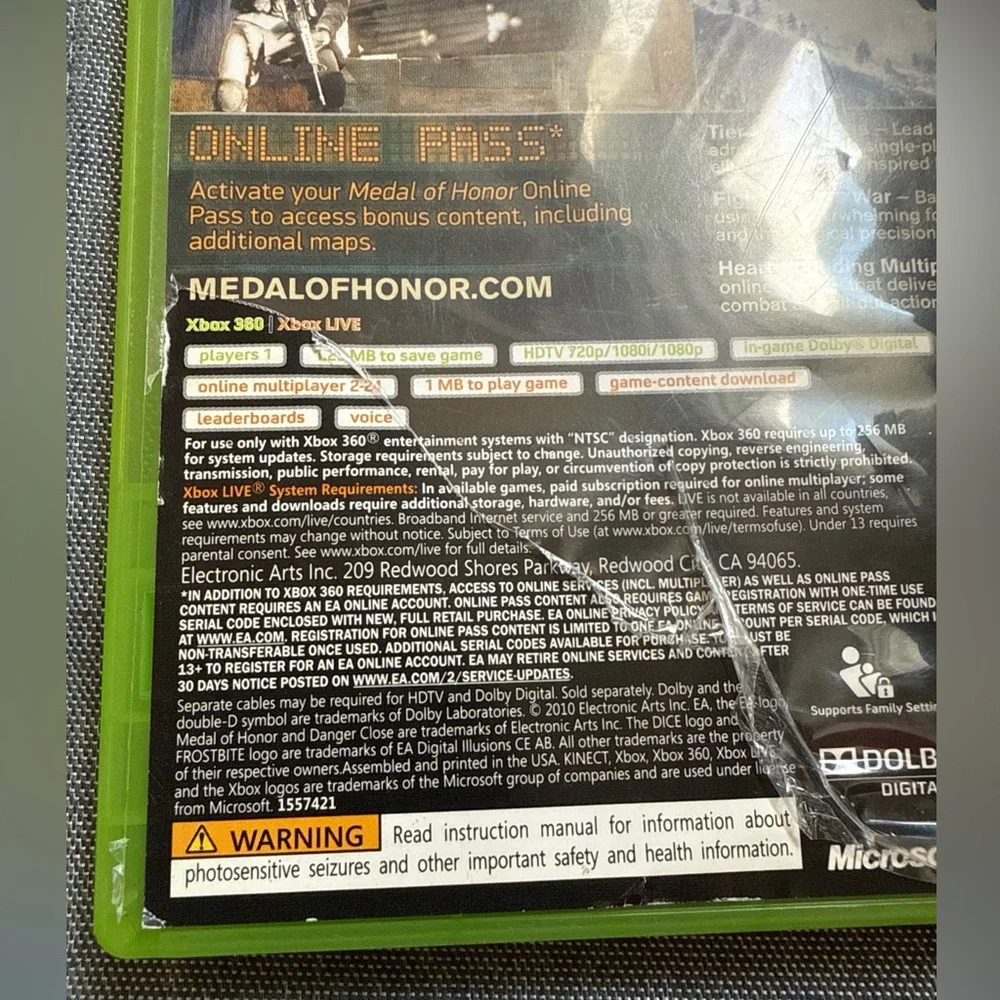Medal Of Honor Limited Edition Xbox 360