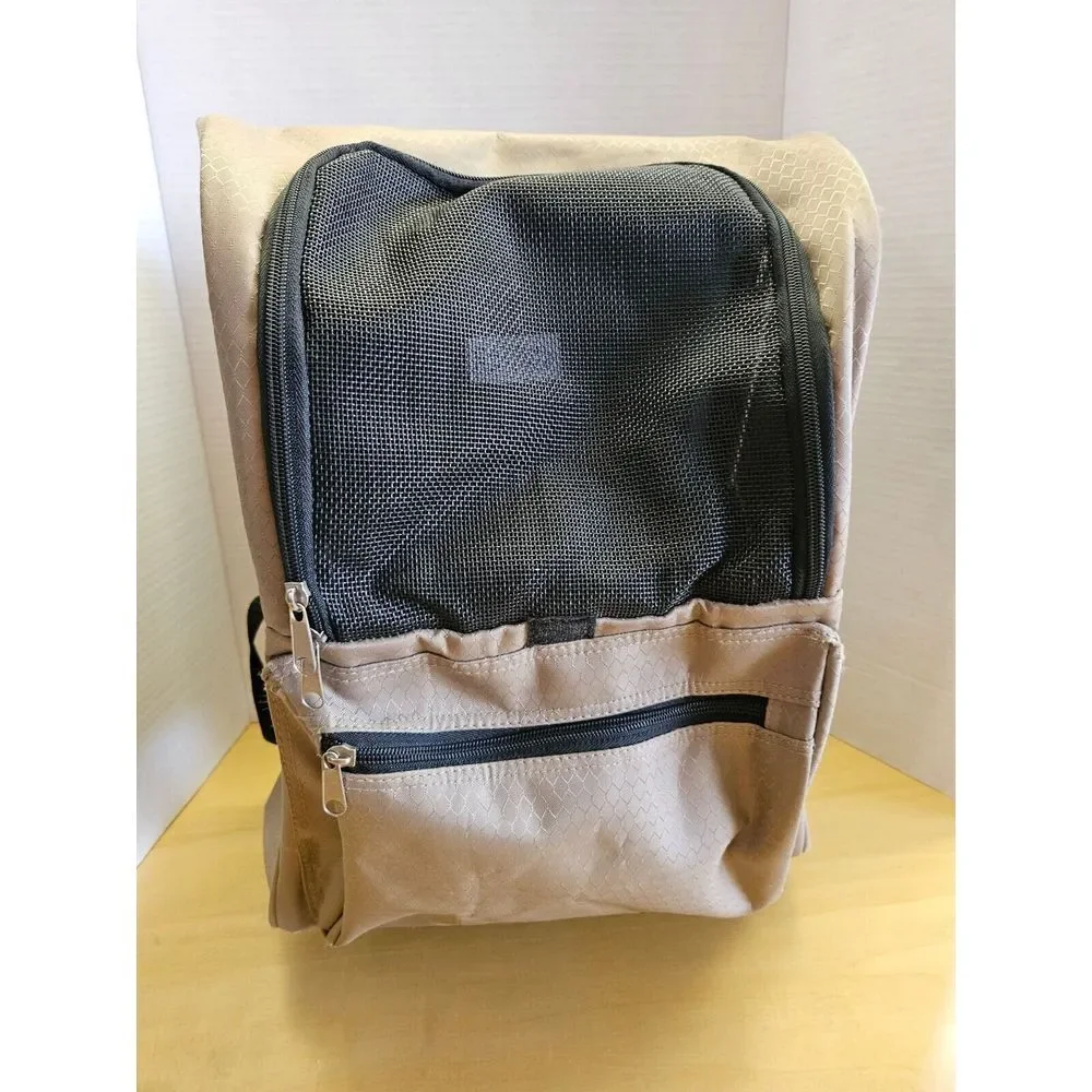 Casual Canine brand Dog Cat Pet/Carrier/Bag/Backpack/Wheels - - Tan‎