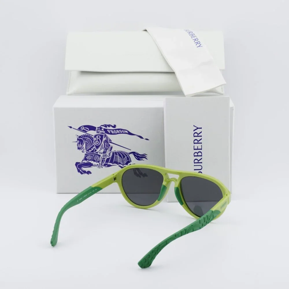 Burberry Kids JB4005U 418287 Aviator Sunglasses - Green/Grey
