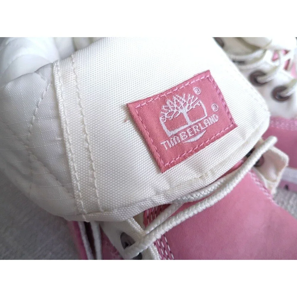 Vintage TIMBERLAND Roll Top Pink/White Juniors 6 US (EU 38) Boots | NEW in BOX