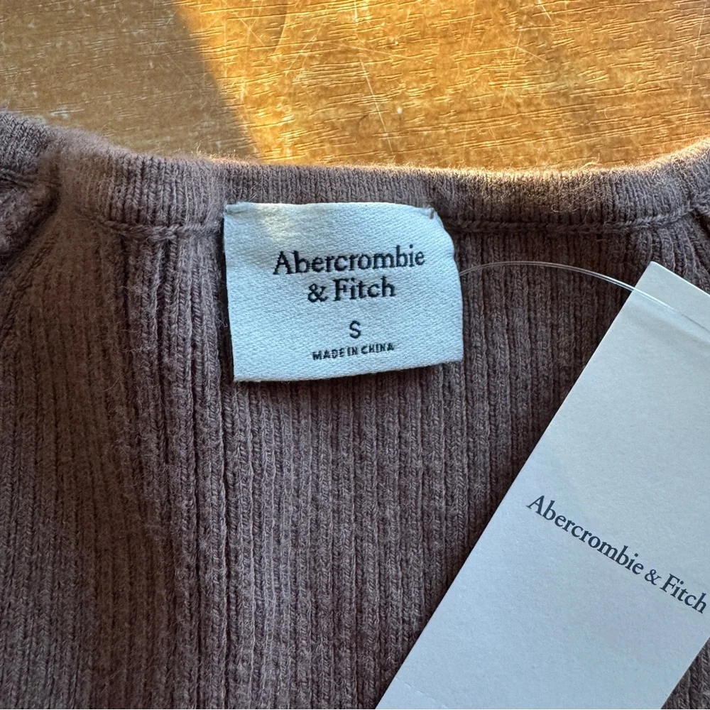 Abercrombie & Fitch maxi dress long sleeve brown cut outs sexy size S NWT