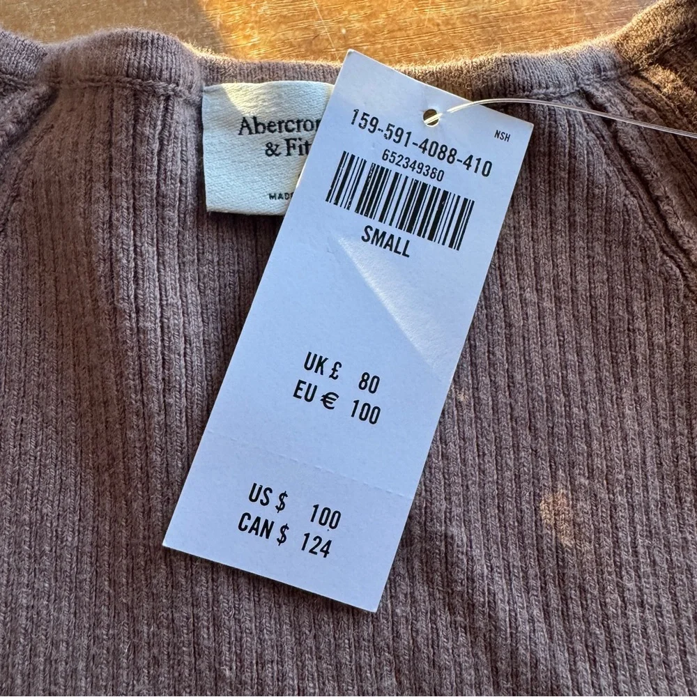 Abercrombie & Fitch maxi dress long sleeve brown cut outs sexy size S NWT