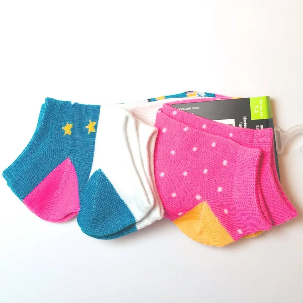 KIDS 3pk Llama + Polka Dot + Blue/White Socks