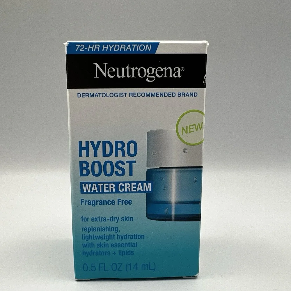 NEW! Neutrogena Hydro Boost Water Cream Moisturizer 9x Hydration, 0.5 fl oz MINI