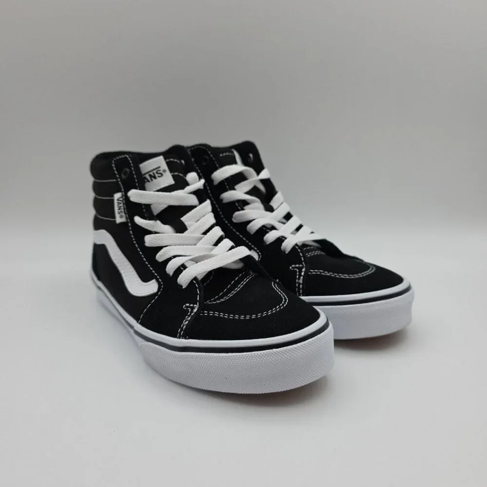 Vans Filmore Hi Youth Size 2Y Black White Skateboarding Shoes VN0A5HZDIJU1 New