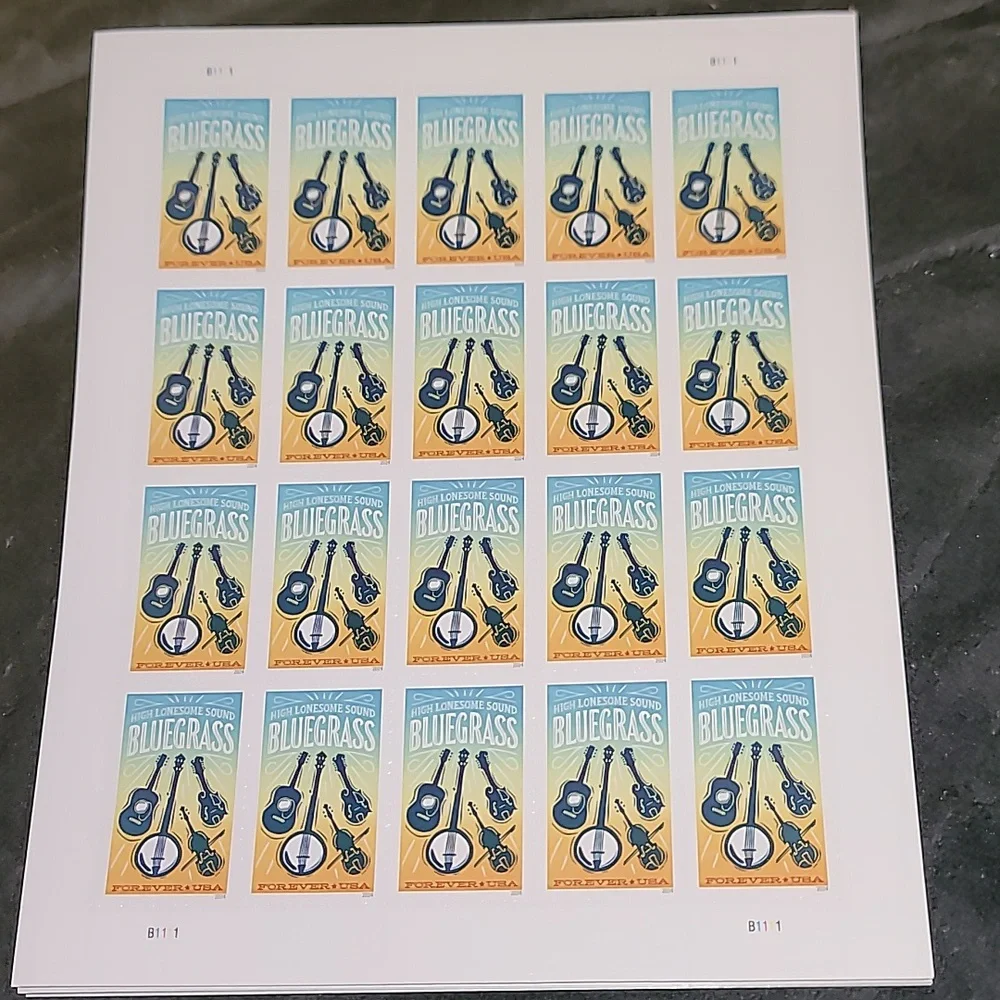 100 2024 Bluegrass Forever Postage Stamps USPS Wedding Invitations Valentines
