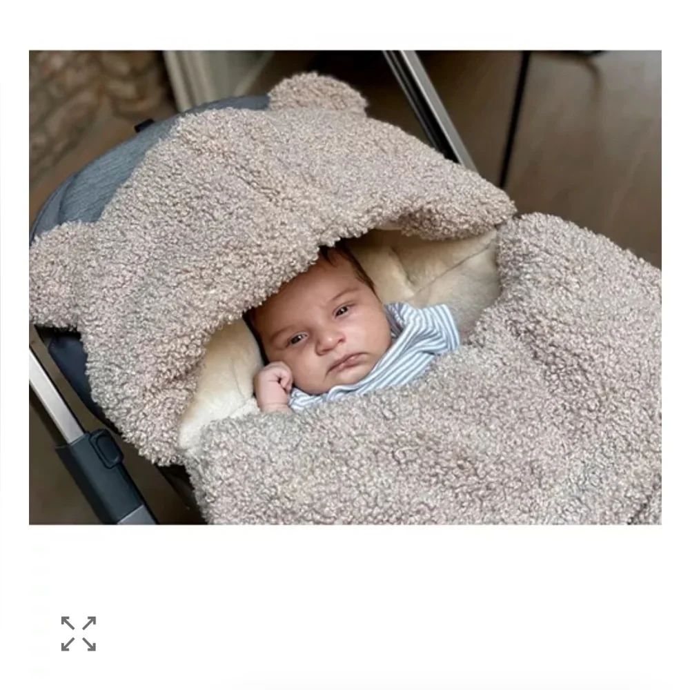 7AM Enfant BebePOD Teddy Infant Footmuff Color: Oatmeal Size: 0-9 months