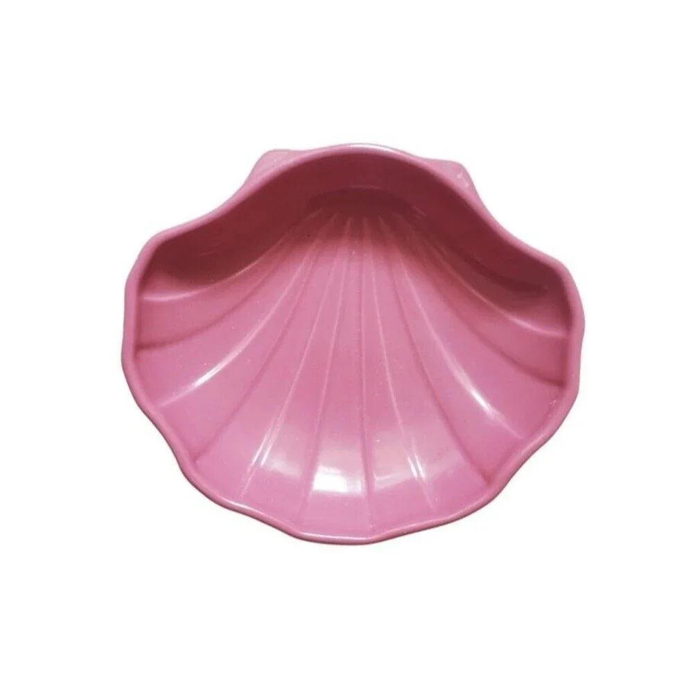 Vintage Pfaltzgraff Pink Shell Clam Shell Soap Dish Trinket Bowl Excellent Decor