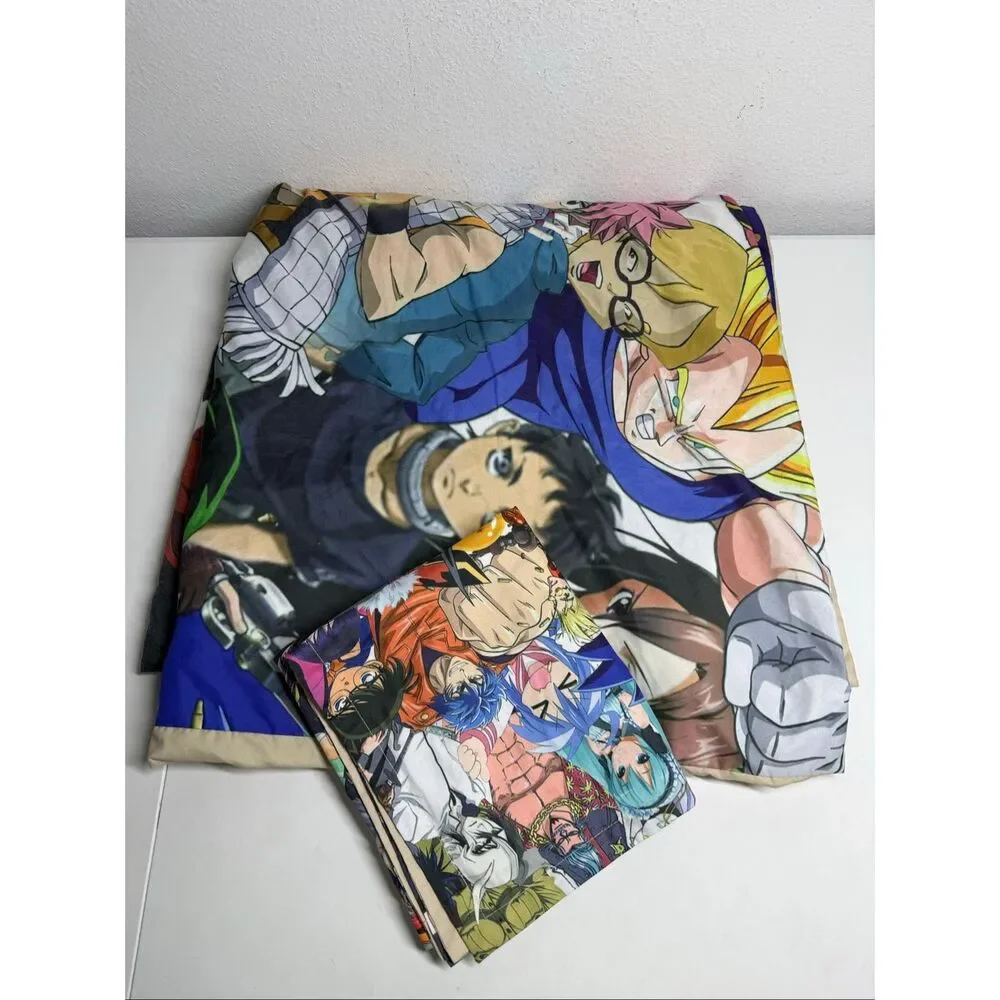 Monkey D Luffy Manga Bed Set 3D Anime Duvet/2 Pillowcases See Description