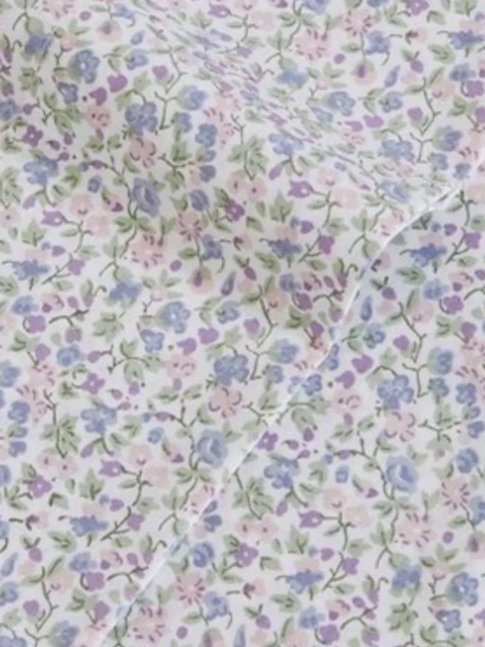 Laura Ashley TWIN Emogene ~ 3 Pc Sheet Set ~ 100% Cotton Percale ~ Purple Floral