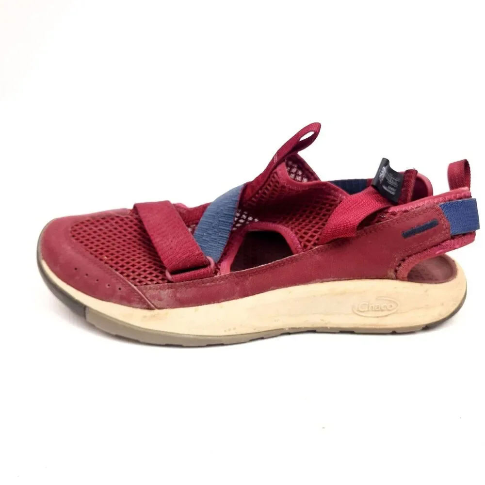 Chaco Odyssey Mens Size 11 Red Burgundy Hiking Shoes Sandals Trekking J106473