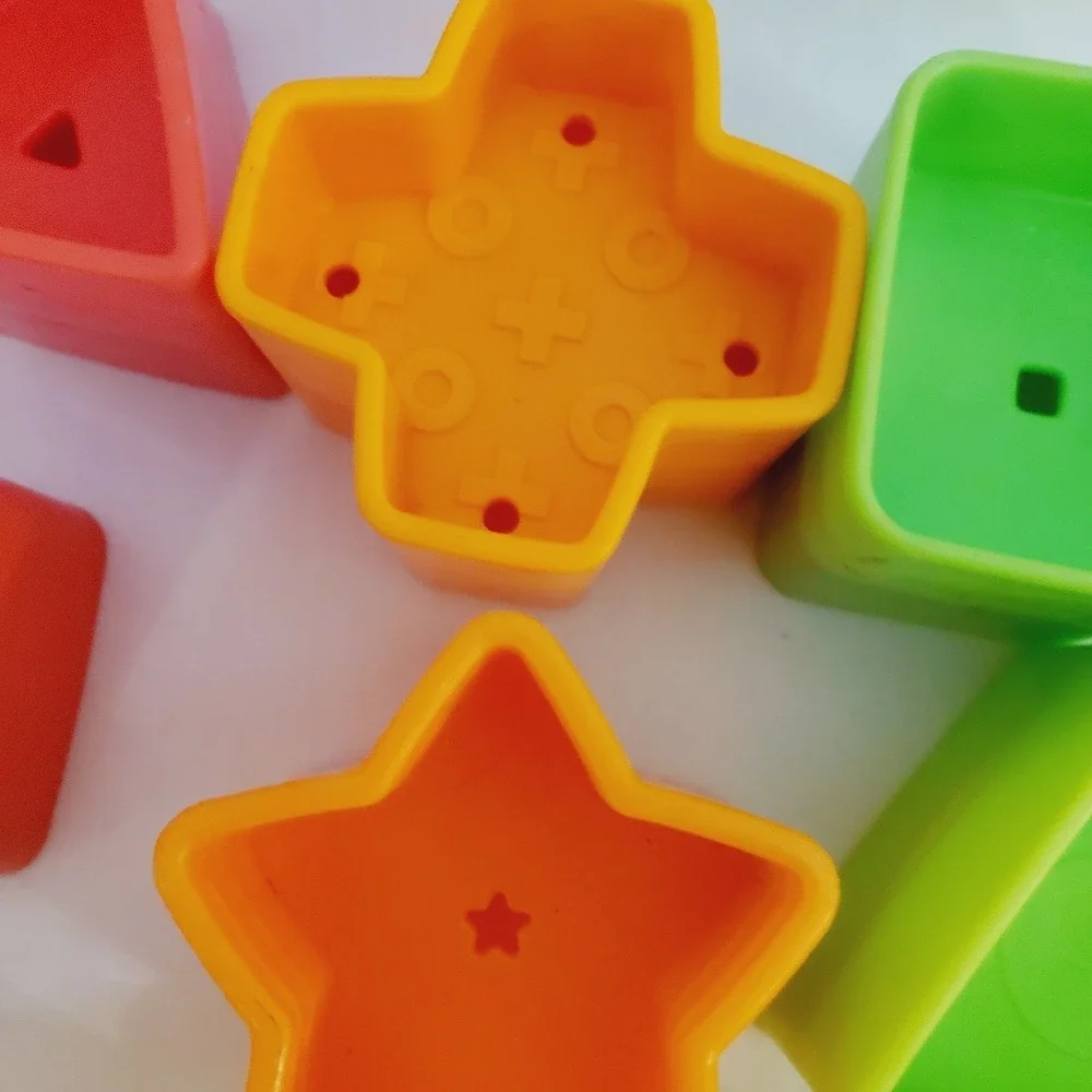 12 Pc Fisher Price Replacement Shape Sorter First Blocks