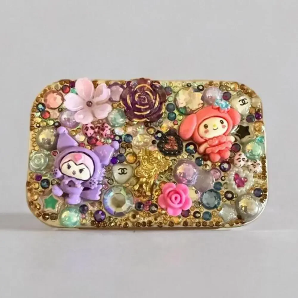 Handmade Tin Pill Box Melody Kuromi Kawaii Decoden Junk Case Style Trinkets