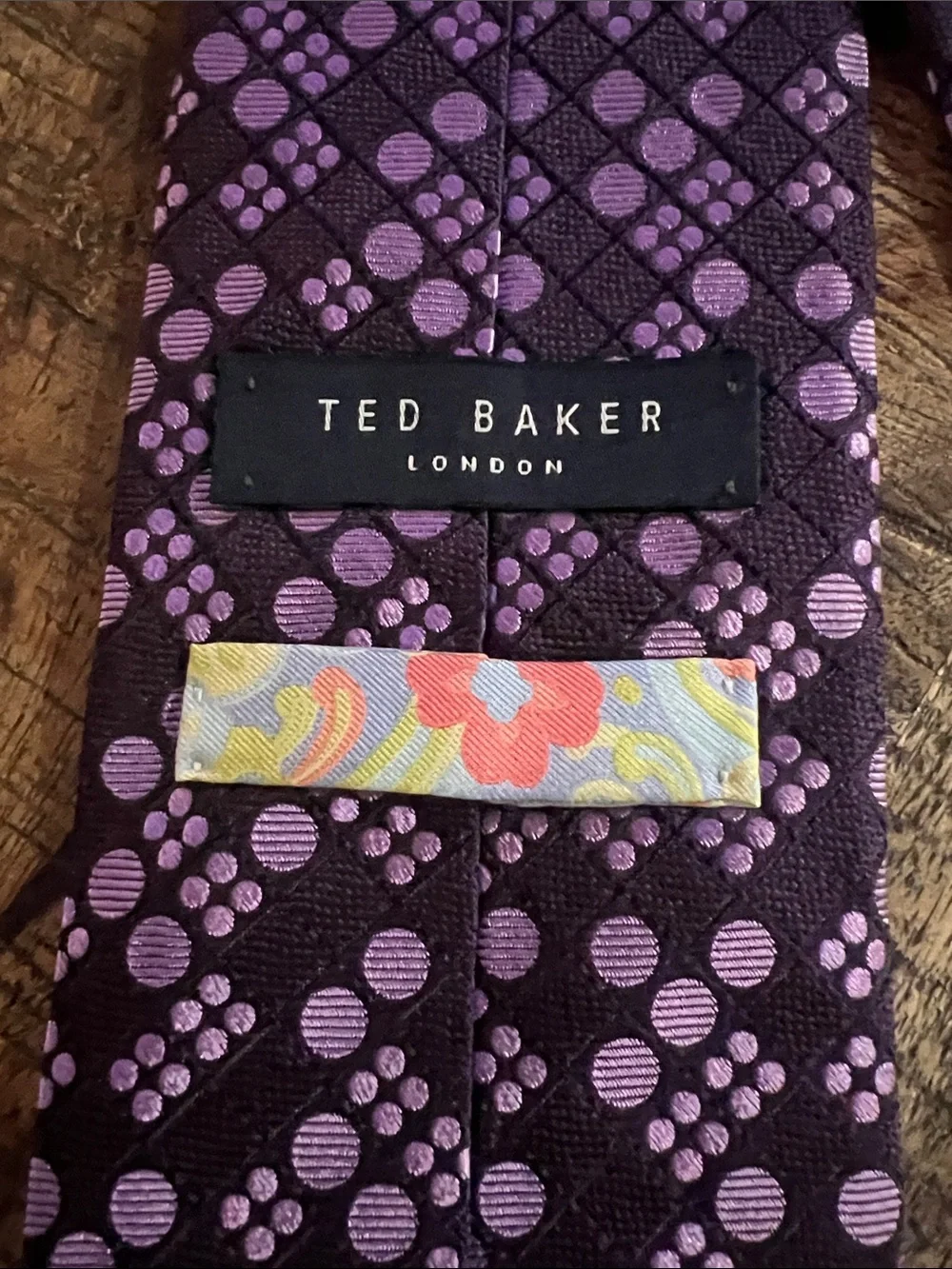 Ted Baker Purple Dot-Pattern Men's Tie