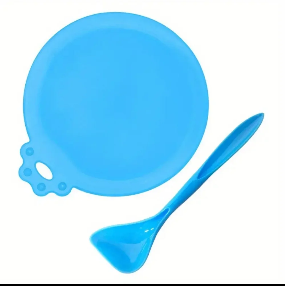 8 pc Silicone Pet Food Can Covers With Food Spoons, Reusable And Washable