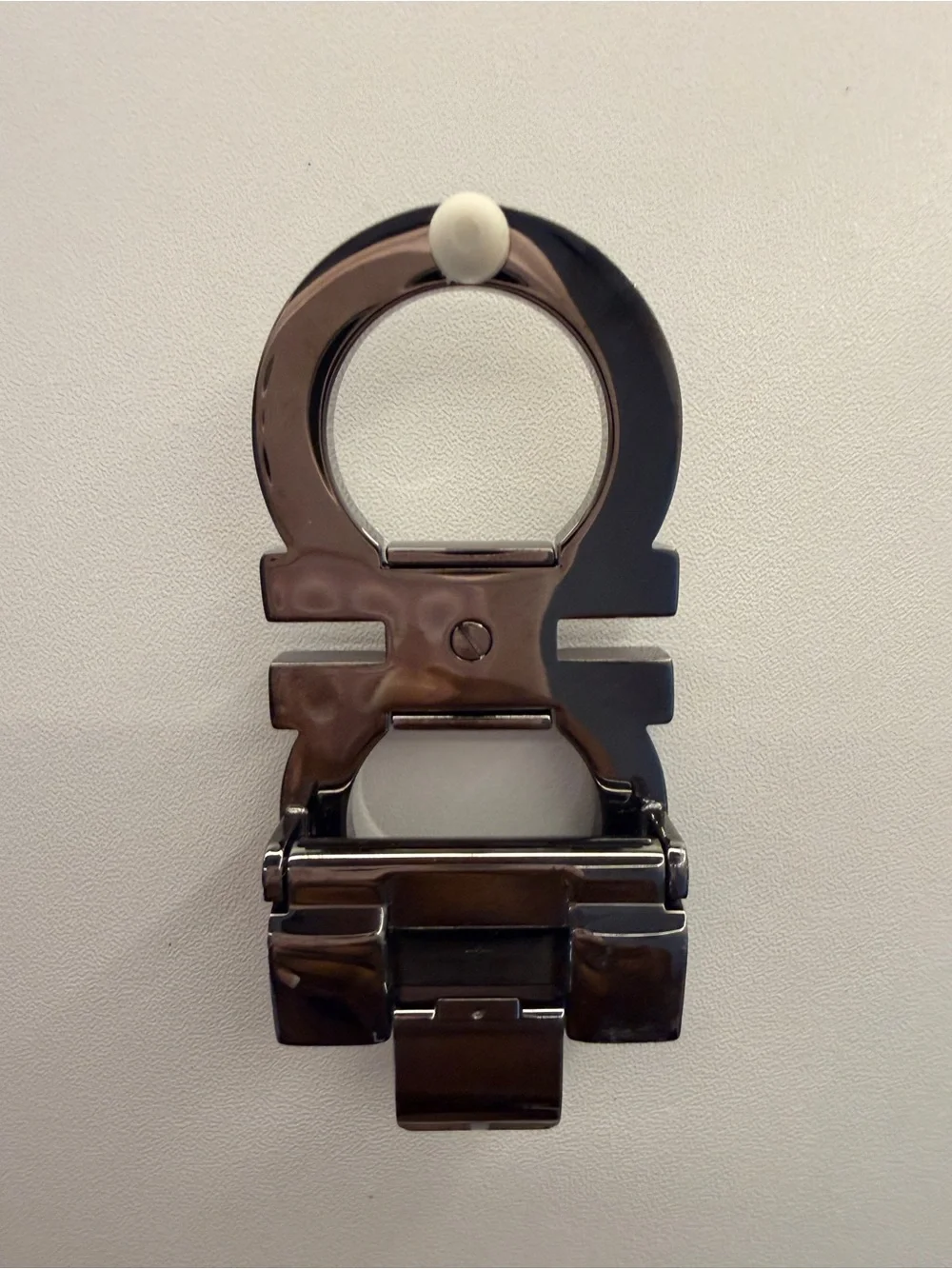 Salvatore Ferragamo Silver Gancini belt buckle