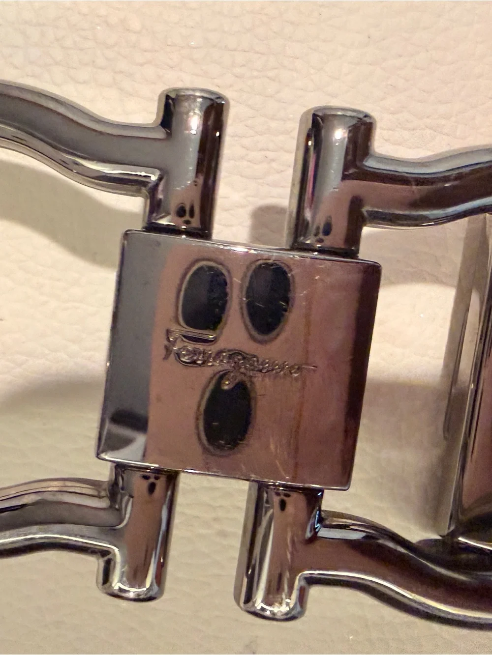Salvatore Ferragamo Silver Gancini belt buckle