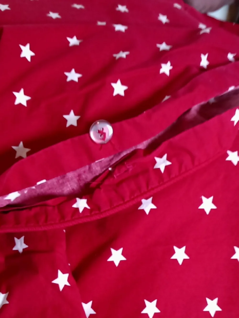 Pottery Barn Kids F/Q Stars Organic Cotton Percale Duvet Cover *Flaw*
