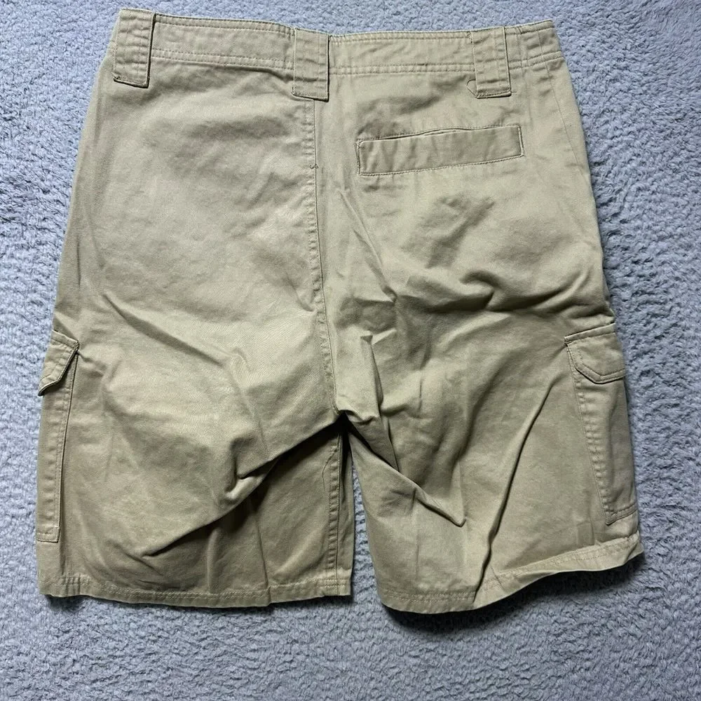 West Virginia Mountaineers Khaki CargoShorts Tan Brown WVU‎ Logo Size 28/30 Dad