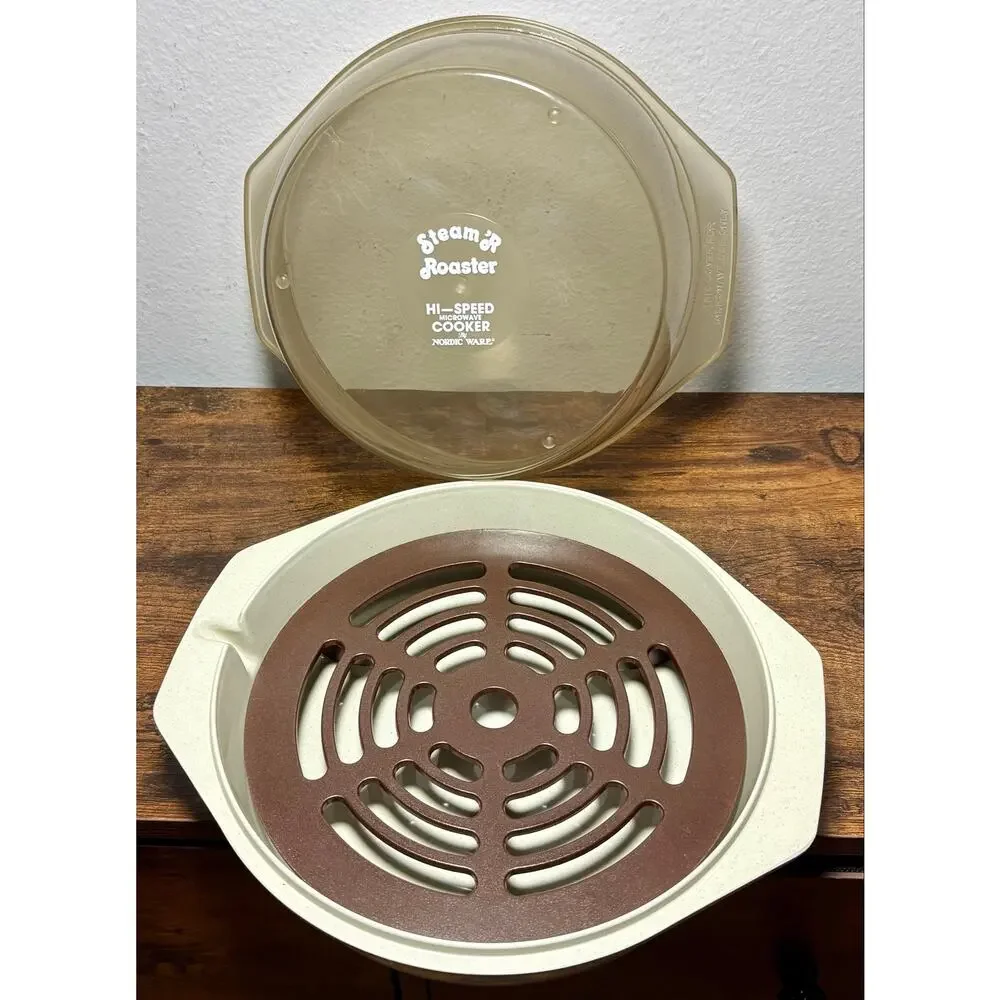 Vintage Nordic Ware Steam R Roaster Hi-speed Microwave Cooker Roaster Steamer