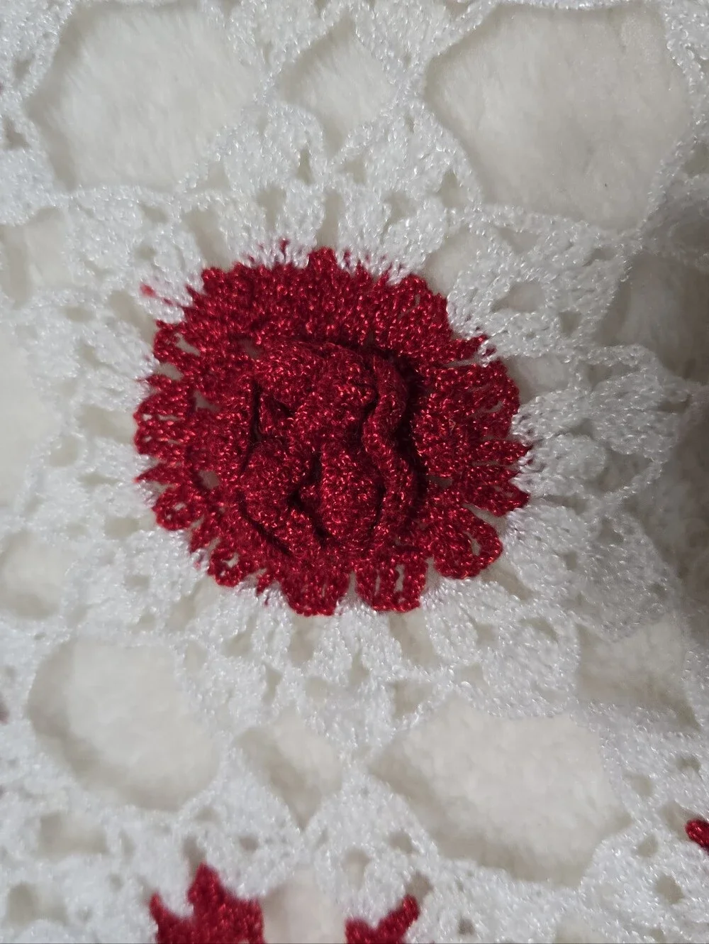 Handmade lace strawberry