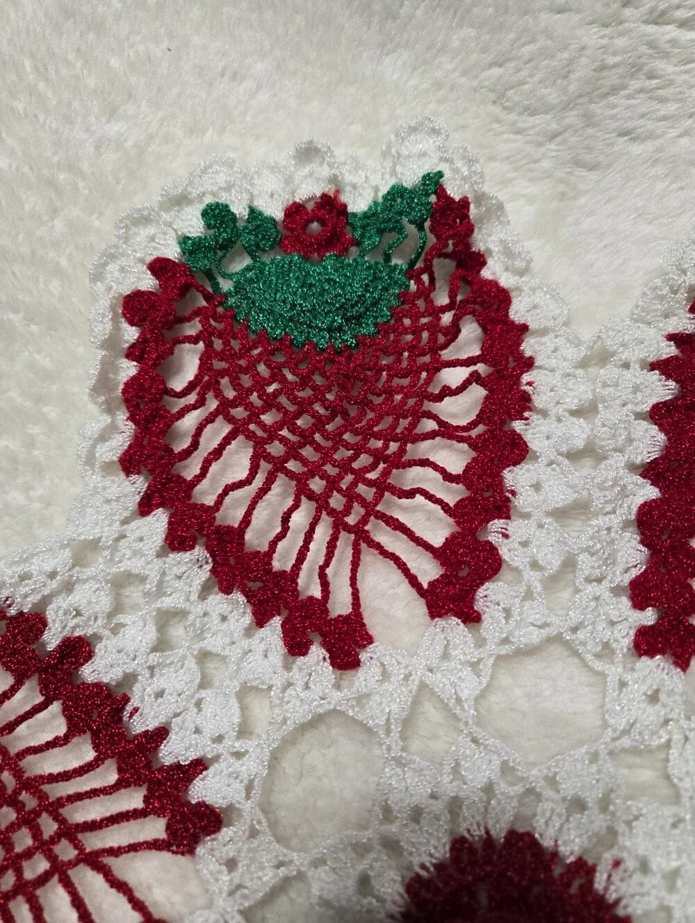 Handmade lace strawberry