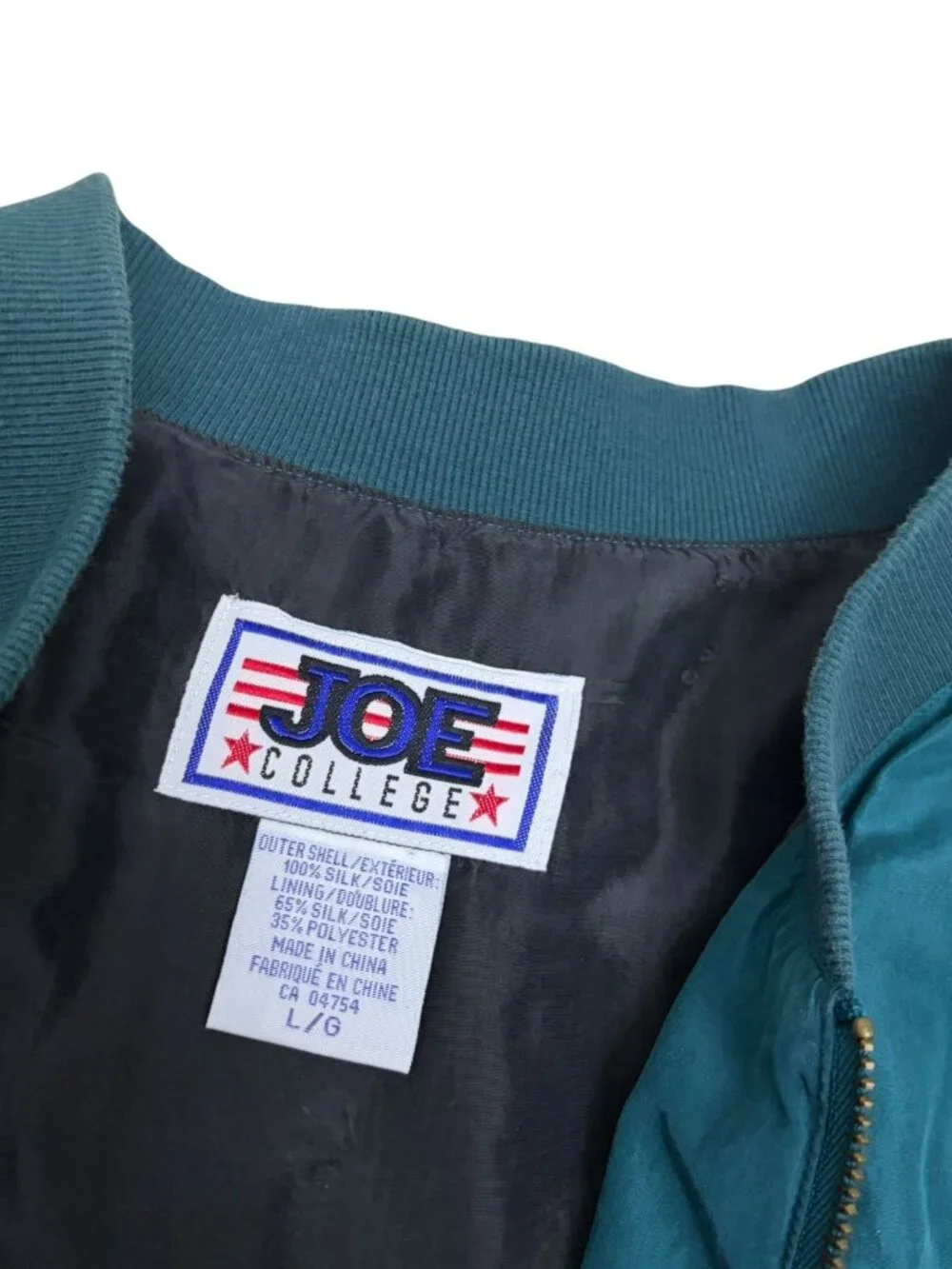 RARE 80s SILK GEORGIA TECH NCAA College Sukajan Bomber Jacket Mens Large