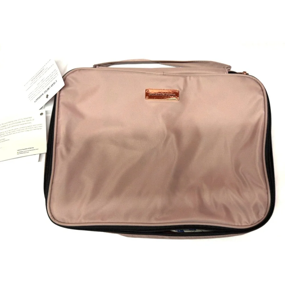 Samantha Brown Large Jewelry Cosmetic Organizer Case ROSE GOLD @15x10