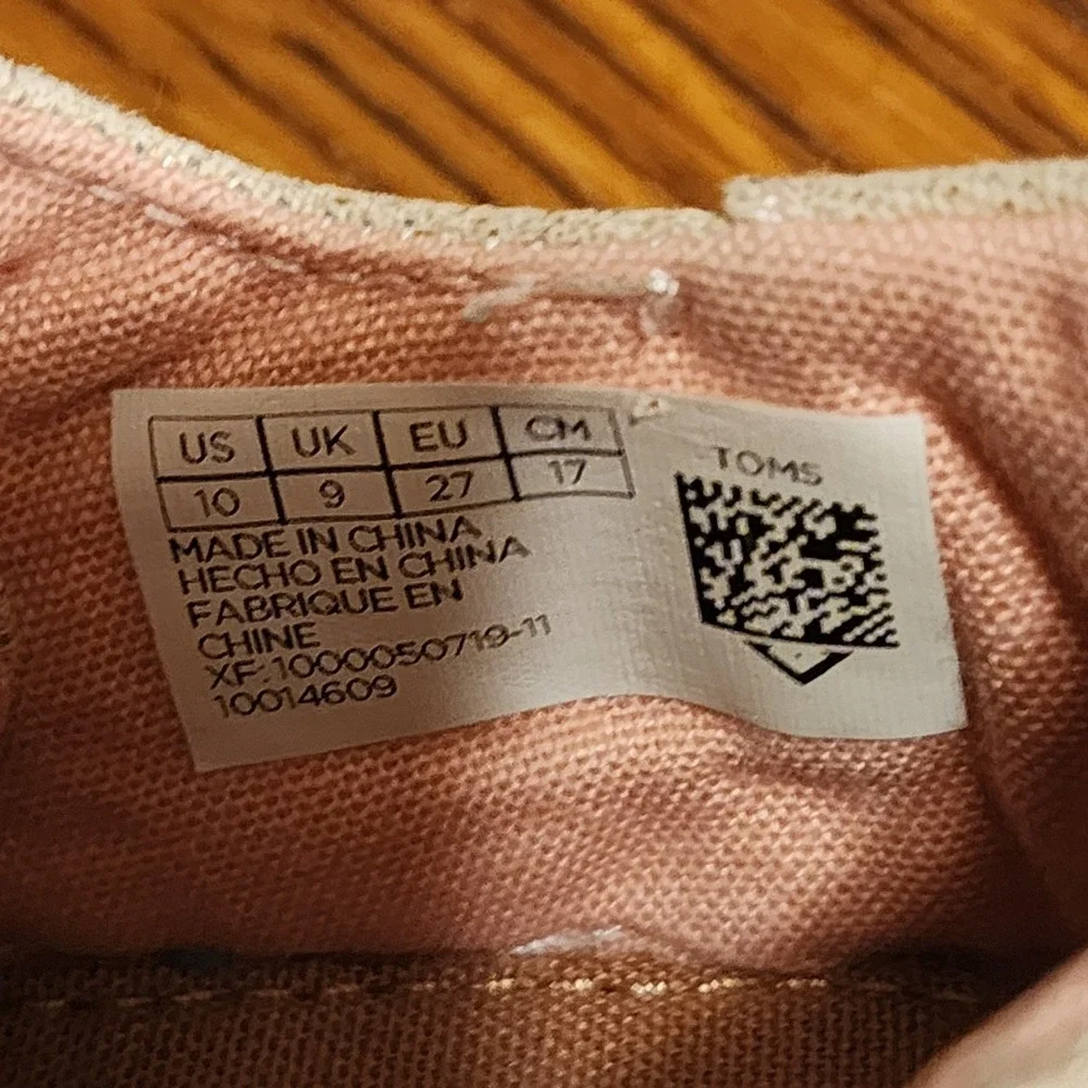 Toms Toddler‎ Rose Metallic Size 10 Cute Sassy Princess