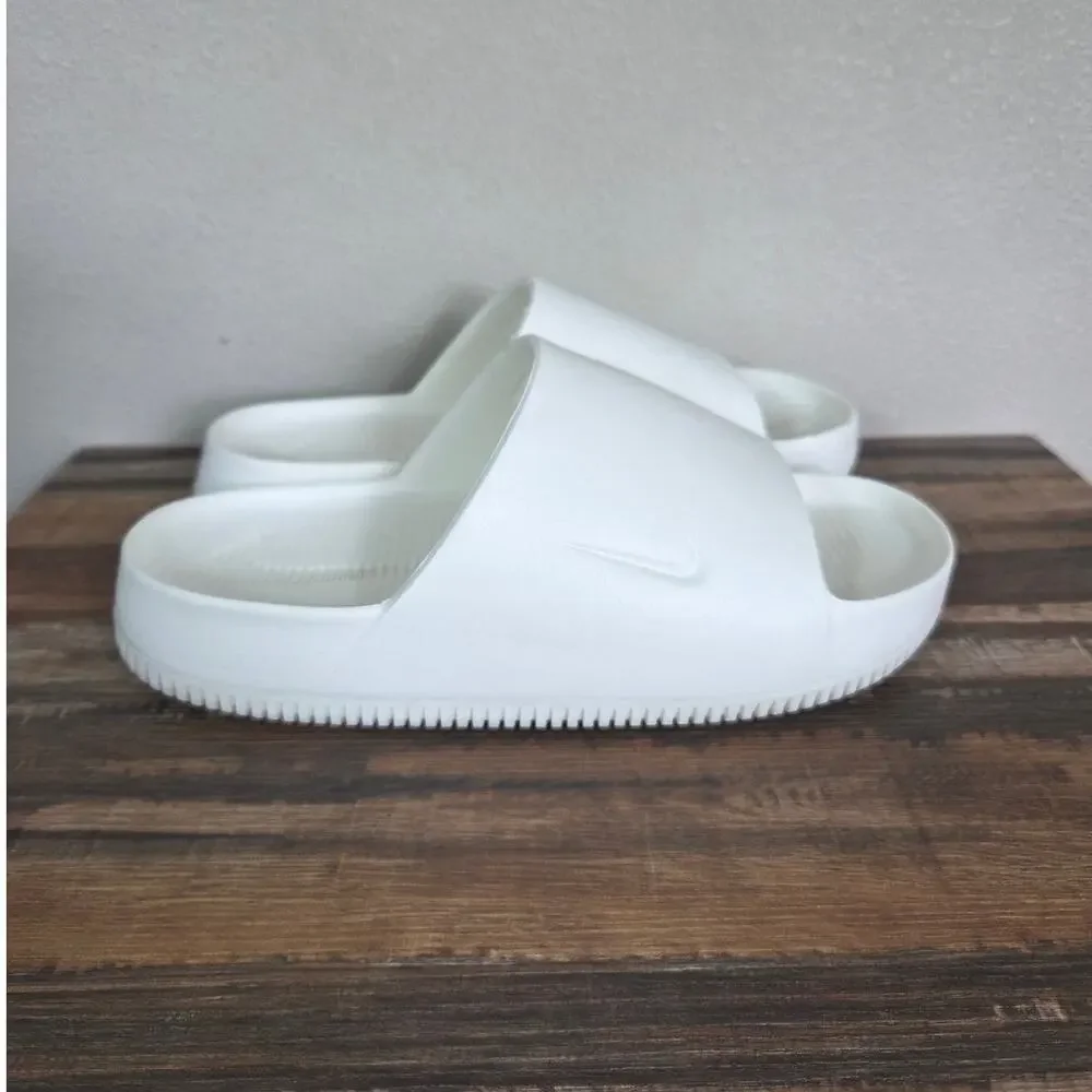 Nike Calm White Slide Sandals Size Men 7 Woman 8