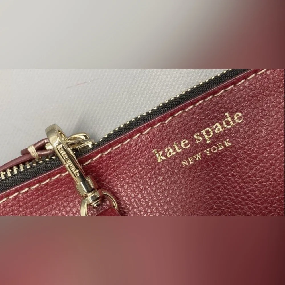 Kate Spade Burgundy Wristlet Clutch Like New