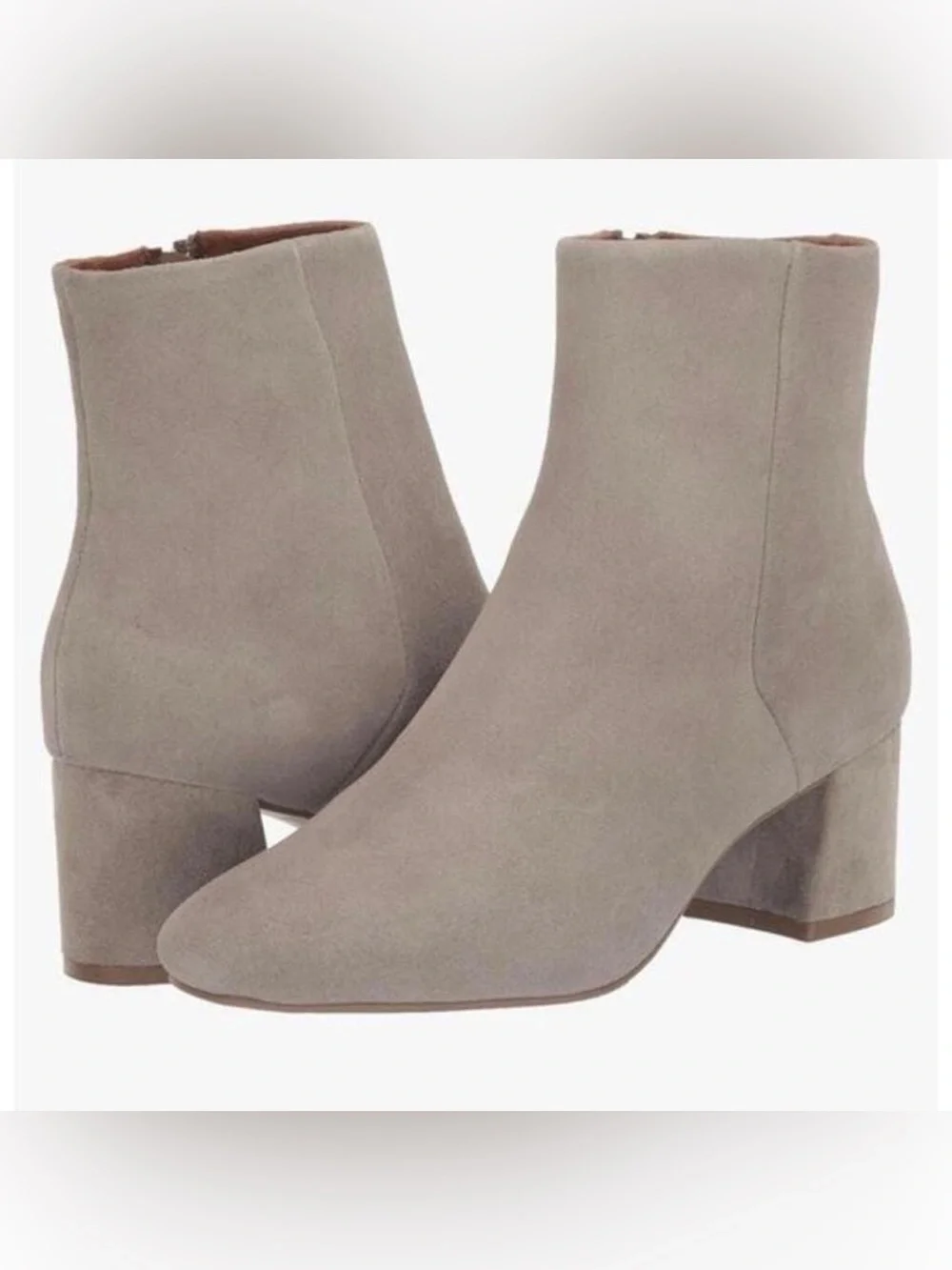 Blondo Taupe Suede Ankle Booties