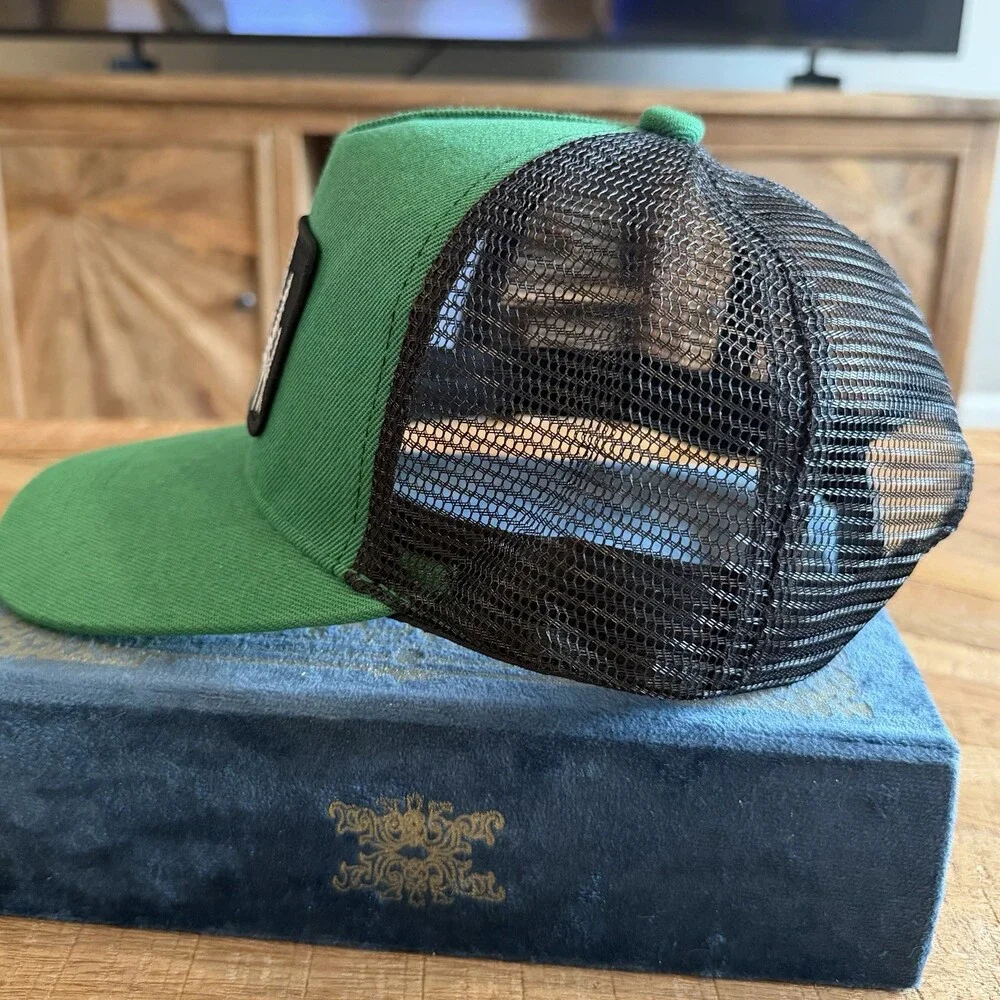 Forest CS107 Green Trucker Hat Moon Trees Outdoor Nature Snapback Cap