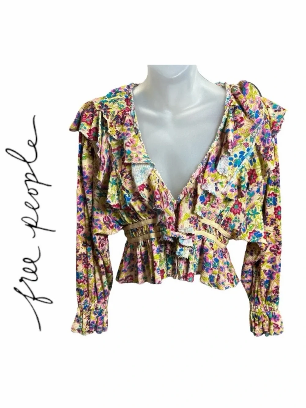 Free People Women’s Rudi Ruffle Top - Size XS‎