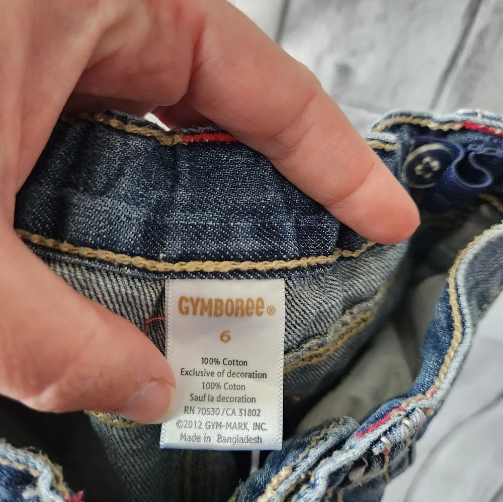 GYMBOREE Denim Bermuda with Floral Accent‎