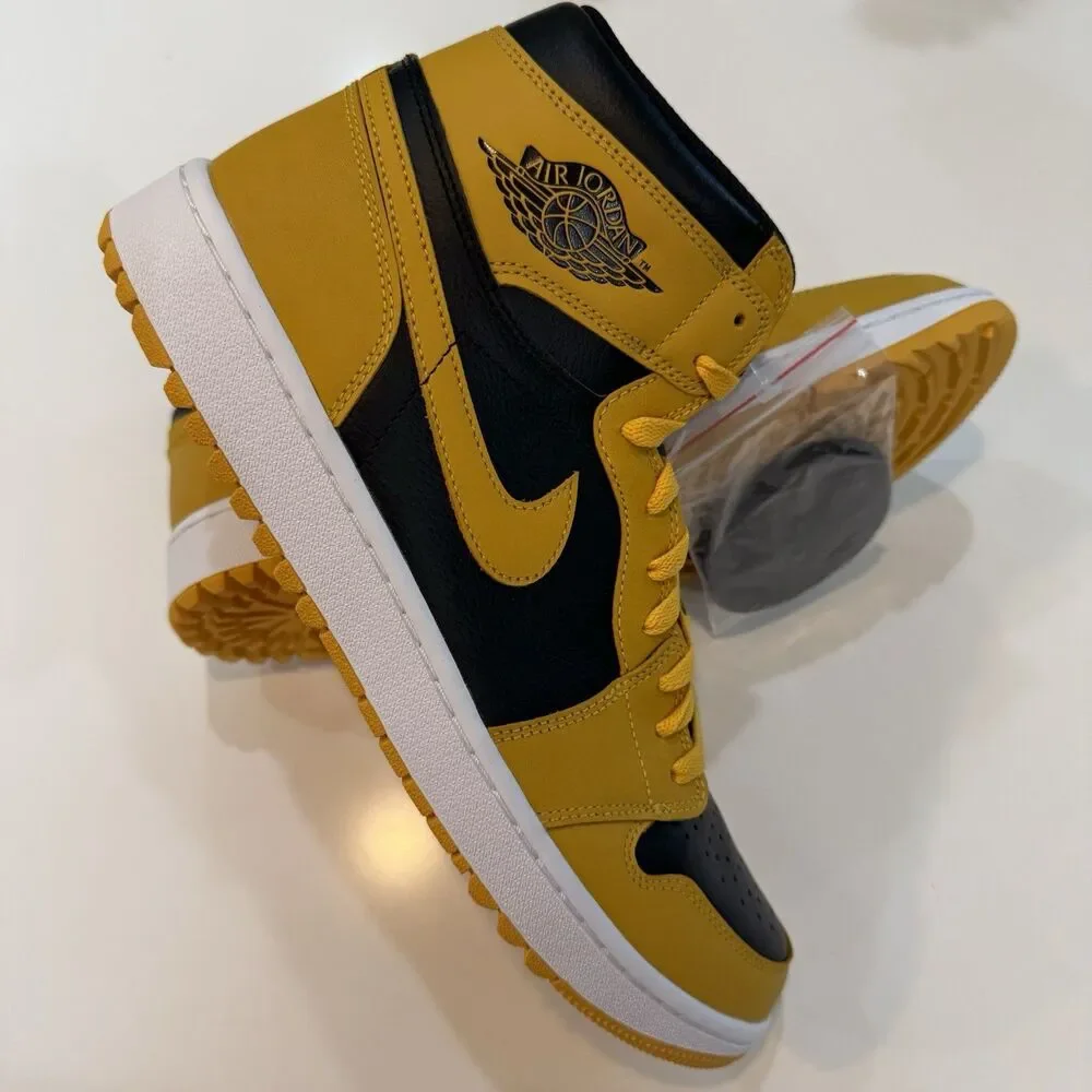 Nike Air Jordan 1 Golf High Pollen Black/Yellow Men's Size 13 DQ0660-100