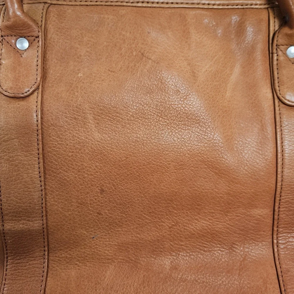 Promotional Canyon‎ Outback Leather Goods Golden Brown Leather Dufflel Travel