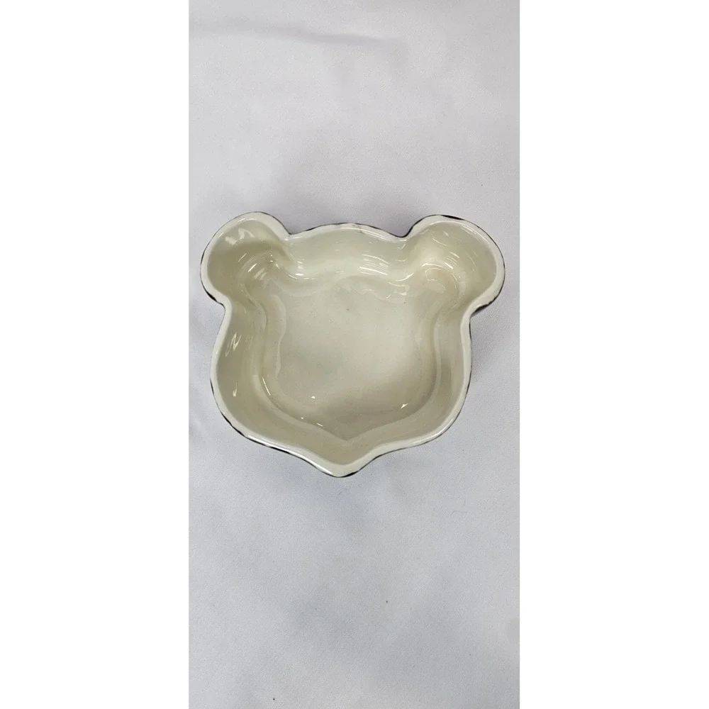 Vintage Teddy Bear Ceramic Trinket Box Brown Bear Lidded‎ Dish Cute Decor