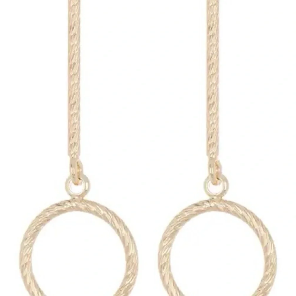 Nordstrom Twisted Circle Linear Drop Earrings