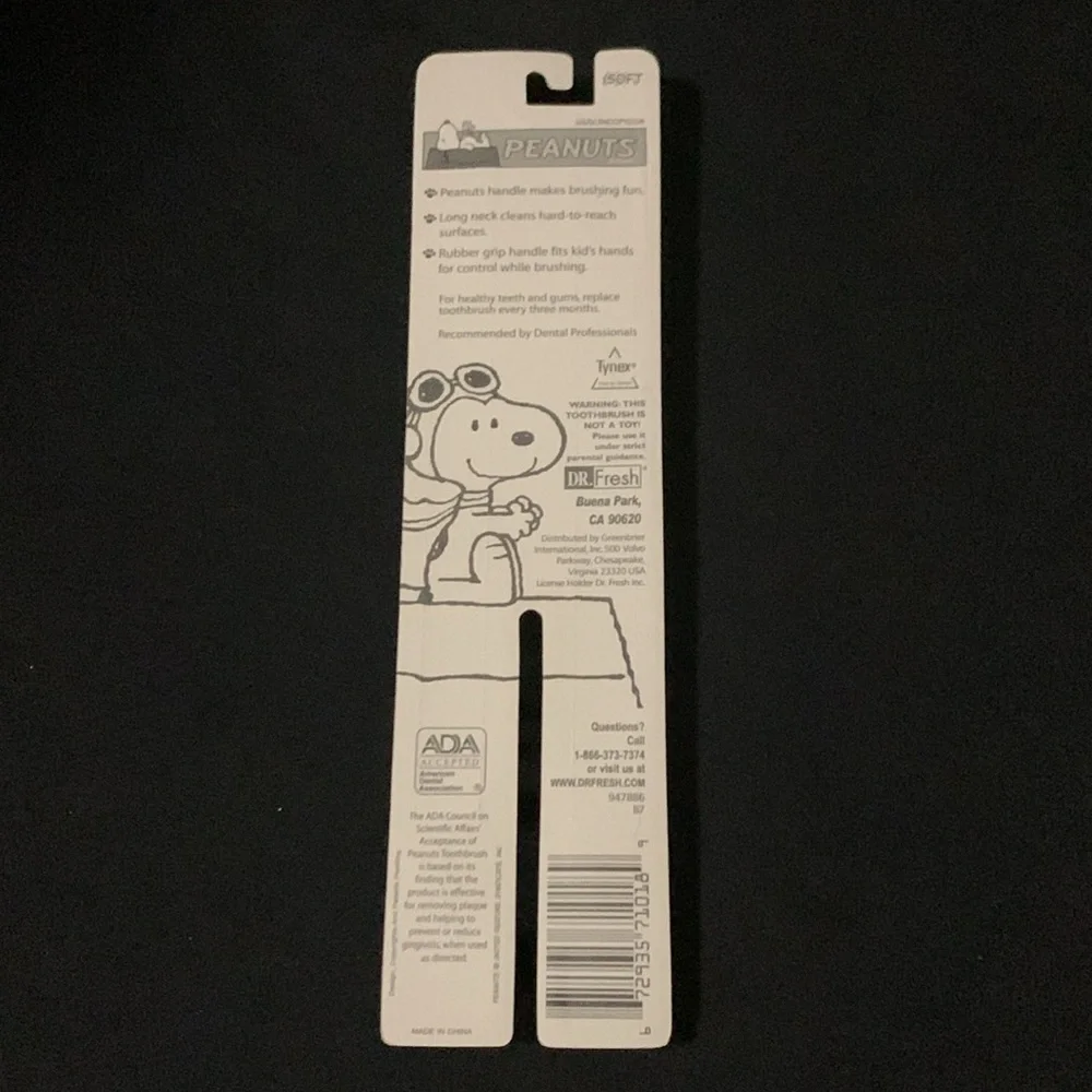Snoopy Kids Toothbrush Set of 2 Brushes Surfer Woodstock New